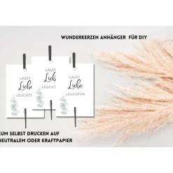 PDF Wunderkerzen Anhänger für Hochzeitstanz | DIY Wunderkerzen Anhänger zum selbst drucken | Lasst Liebe leuchten