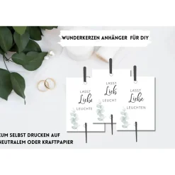 PDF Wunderkerzen Anhänger für Hochzeitstanz | DIY Wunderkerzen Anhänger zum selbst drucken | Lasst Liebe leuchten