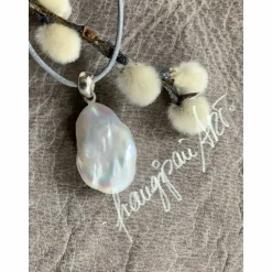 Perl-Anhänger mit schöner Barockperle mit einer 925er Silber Öse