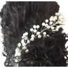 Perlen-Haarranke , Braut Haarschmuck, silber-weiss