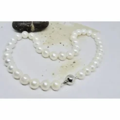 Perlenkette echte Perlen, Choker mit Weißgold, Geschenk Weihnachten