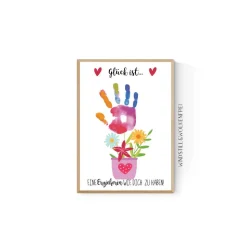 Persönliches  Abschiedsgeschenk Erzieherin Kita Kindergarten Handabdruck Geschenk Danke