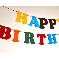 Personalisierbare bunte Happy Birthday Buchstabengirlande