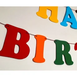 Personalisierbare bunte Happy Birthday Buchstabengirlande