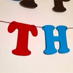 Personalisierbare bunte Happy Birthday Buchstabengirlande