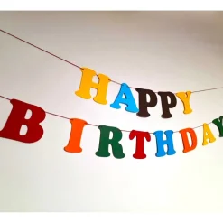 Personalisierbare bunte Happy Birthday Buchstabengirlande