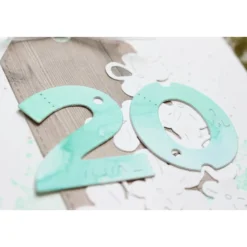 Personalisierbare Geburtstagskarte mit Aquarell-Blüten – Handgemacht & Einzigartig