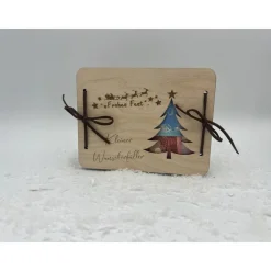 Personalisierbare Geschenkkarte aus Holz – Geldgeschenk & Gutschein zu Weihnachten