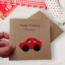 Personalisierbare Glückwunschkarte mit Auto – Für Kindergeburtstag, Führerschein & Geldgeschenk