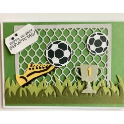 Personalisierbare Glückwunschkarte zum Geburtstag für Fussballfans Trendsport Handarbeit