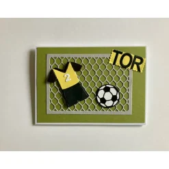 Personalisierbare Glückwunschkarte zum Geburtstag für Fussballfans Trendsport Handarbeit