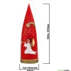 Personalisierbare rote Weihnachtskerze in Kegelform mit Engel & Stern – Deko für Advent & Weihnachten