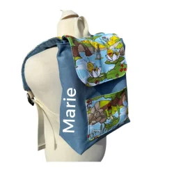 Personalisierbarer Kindergartenrucksack - Biene Maja personalisierbar mit Namen - Rucksack in Wunschfarbe aus Canvas