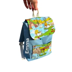 Personalisierbarer Kindergartenrucksack - Biene Maja personalisierbar mit Namen - Rucksack in Wunschfarbe aus Canvas
