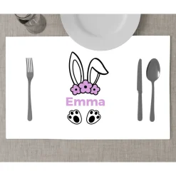 Personalisierbares Bügelbild mit Namen & Hasenohren // Perfekt zum Osterbasteln mit Kindern