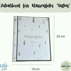 personalisierbares Fotoalbum zur Aufbewahrung von Klassenfotos im Kunststoff Hardcover, mit 20 dokumentenechten Folien