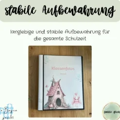 personalisierbares Fotoalbum zur Aufbewahrung von Klassenfotos im Kunststoff Hardcover, mit 20 dokumentenechten Folien