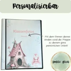 personalisierbares Fotoalbum zur Aufbewahrung von Klassenfotos im Kunststoff Hardcover, mit 20 dokumentenechten Folien