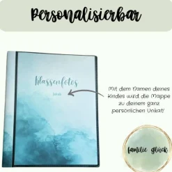 personalisierbares Fotoalbum zur Aufbewahrung von Klassenfotos im Kunststoff Hardcover, mit 20 dokumentenechten Folien