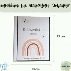 personalisierbares Fotoalbum zur Aufbewahrung von Klassenfotos im Kunststoff Hardcover, mit 20 dokumentenechten Folien