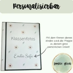 personalisierbares Fotoalbum zur Aufbewahrung von Klassenfotos im Kunststoff Hardcover, mit 20 dokumentenechten Folien