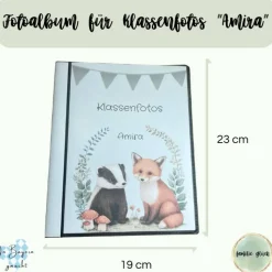 personalisierbares Fotoalbum zur Aufbewahrung von Klassenfotos im Kunststoff Hardcover, mit 20 dokumentenechten Folien