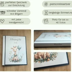 personalisierbares Fotoalbum zur Aufbewahrung von Klassenfotos im Kunststoff Hardcover, mit 20 dokumentenechten Folien