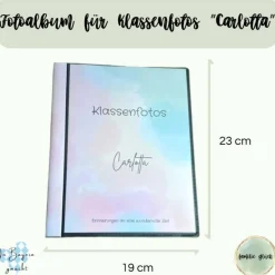 personalisierbares Fotoalbum zur Aufbewahrung von Klassenfotos im Kunststoff Hardcover, mit 20 dokumentenechten Folien