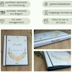 personalisierbares Fotoalbum zur Aufbewahrung von Klassenfotos im Kunststoff Hardcover, mit 20 dokumentenechten Folien
