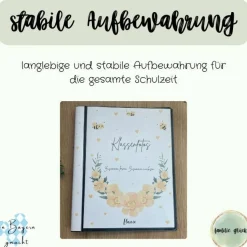 personalisierbares Fotoalbum zur Aufbewahrung von Klassenfotos im Kunststoff Hardcover, mit 20 dokumentenechten Folien