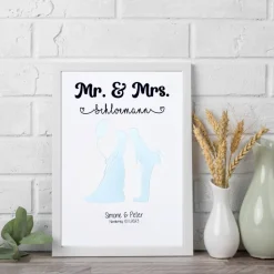 Personalisierbares Geldgeschenk – „Mr. & Mrs.“ im Bilderrahmen