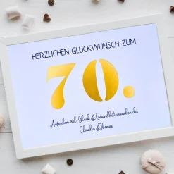 Personalisierbares Geldgeschenk zum Geburtstag – Kreatives Geschenk mit individueller Zahl im Bilderrahmen