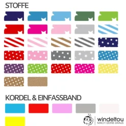 Personalisierbares Nähset für 85 cm Schultüte inkl. Pappe, Kissen und Anleitung