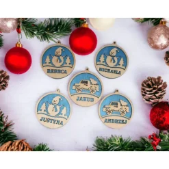 Personalisiert Weihnachtsdeko l weihnachtsdeko holz baum / weihnachtsschmuck /weihnachtsbaumkugeln l weihnachtsdeko holz