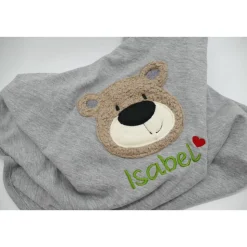 Personalisierte Babydecke mit Teddy Wunschname - Kindergartendecken - Wunschdecke - Kinderdecke _ Schmusedecke mit Namen