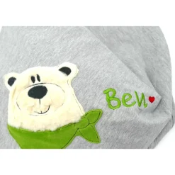 Personalisierte Babydecke Eisbär Teddy mit Wunschnamen - Kuscheldecke mit Namen Schmusedecke