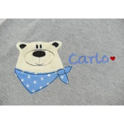 Personalisierte Babydecke Eisbär Teddy mit Wunschnamen - Kuscheldecke mit Namen Schmusedecke Kinderdecke