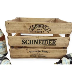 Personalisierte BIERKISTE GEBURTSTAG Rustikale Holzkiste Alte Getränkekiste Vintage Bier Männer Geschenk für Ihn Vater
