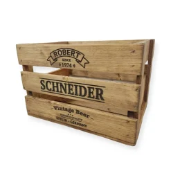 Personalisierte BIERKISTE GEBURTSTAG Rustikale Holzkiste Alte Getränkekiste Vintage Bier Männer Geschenk für Ihn Vater