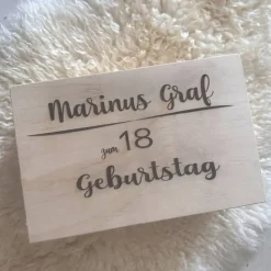 Personalisierte Box/ Geschenkebox für verschiedene Anlässe wie Hochzeit, Geburtstag, Taufe, Weihnachten