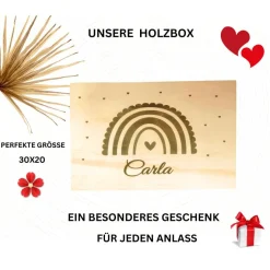 Personalisierte Box/ Regenbogen Geschenkebox für verschiedene Anlässe wie Hochzeit, Geburtstag, Taufe, Weihnac
