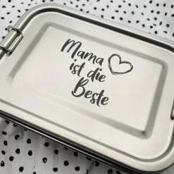personalisierte Brotdose aus Edelstahl | individuelles Geschenk für die Mama oder Ehefrau zum Geburtstag