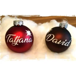 Personalisierte Christbaumkugel aus Glas!