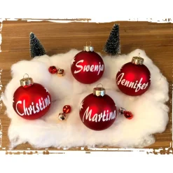 Personalisierte Christbaumkugel aus Glas!