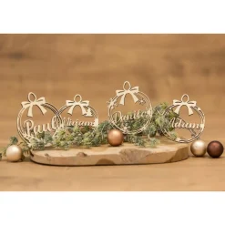 Personalisierte Christbaumkugeln / Weihnachtskugeln aus Holz / Weihnachtsgeschenk / Weihnachtsbaumschmuck