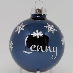 personalisierte Christbaumkugel aus Glas | ca. 6cm Durchmesser |  Weihnachtsschmuck |