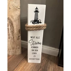 Personalisierte Dekosäule aus Holz – Maritimer Holzpoller mit Stadt & Koordinaten | Geschenk zur Hochzeit & Einzug