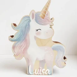 Personalisierte Einhorn-Spardose aus Holz – liebevoll handgefertigt, zauberhafte Kinderzimmer-Deko & Geschenkidee