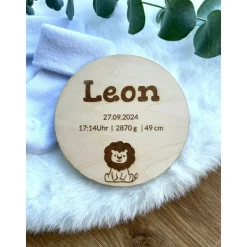 Personalisierte Geburtsanzeige Baby – Einzigartige Geschenkidee zur Geburt mit Namen & Geburtsdaten Namensschild Babyzim
