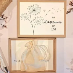 Personalisierte Geldgeschenkbox zur Kommunion – Geschenkidee für Mädchen & Jungen